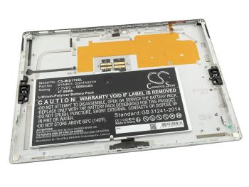 Tapa de batería plateada para Microsoft Surface Pro 4 + batería CS-MIS172SL